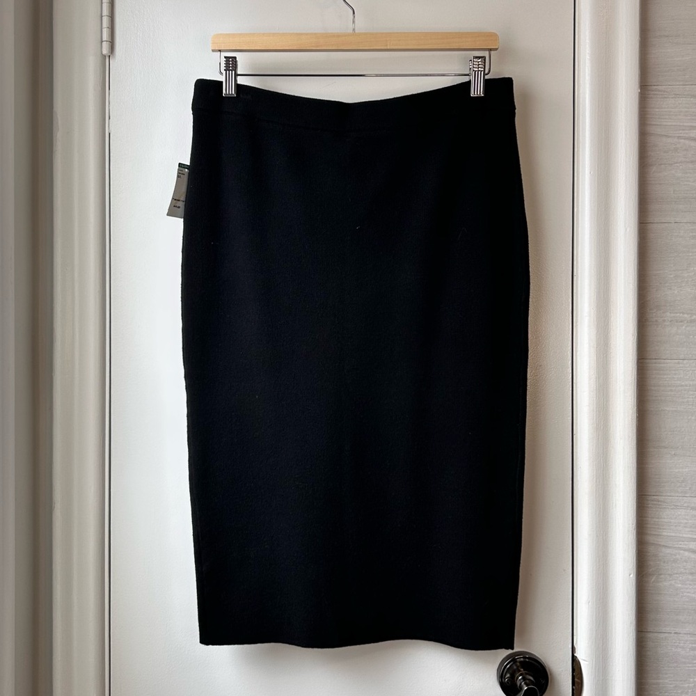 Icone Thick Knit Stretch Midi Skirt Black - Picture 2 of 8